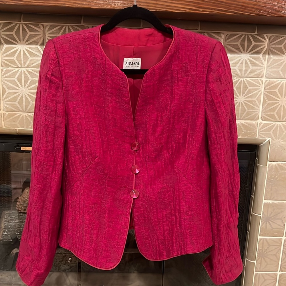 Armani Collezione Blazer Jacket Size 10 in Fuchsia